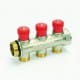 Persmess.koll. 1" ingeb.kr. HB rood - 3 aansl. M24