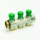 Persmess.koll. 1" ingeb.kr. HB - 3 aansl. M24