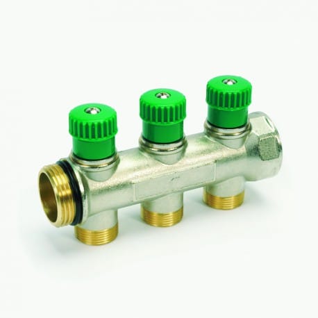 Persmess.koll. 1" ingeb.kr. HB - 3 aansl. M24