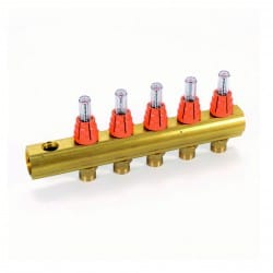 Kollektor 1" (debietmeters) 5 aansl. M24M + ontl. 1/2"