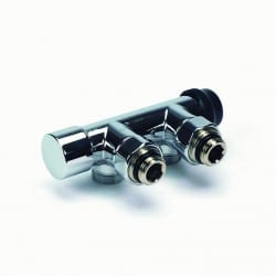 Haaks H-stuk "Optima" 1/2"MxM24M  Ni met bypass