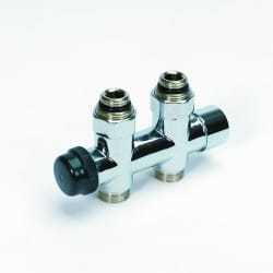 Recht H-stuk "Optima" 1/2"MxM24M  Ni  met bypass