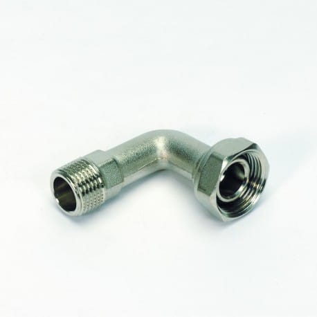 Bocht 1/2"M x 3/4"V met moer