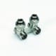 Haaks H-stuk (2 - pijps) 1/2"MxM24M