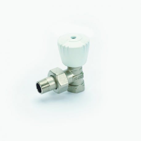 Haakse radiatorkraan 3/8"x3/8" DRM