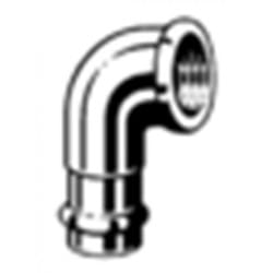 Bocht 90° F draad x pres
